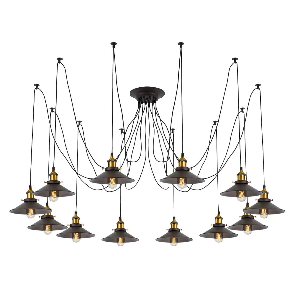 Citilux Эдисон CL451121 Люстра паук Венге Бронза