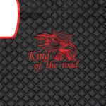 Ковры SCANIA 5 серии R (механика) (экокожа, черный, красный кант, красная вышивка)