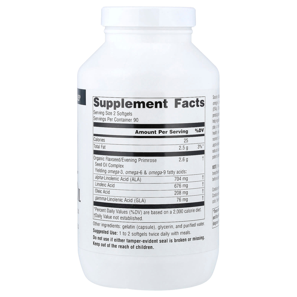 Source Naturals, масло семян льна и первоцвета, 180 капсул