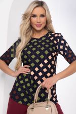 Джемпер "Эмина" (темно-синий/геометрия) Б8404 LT Collection