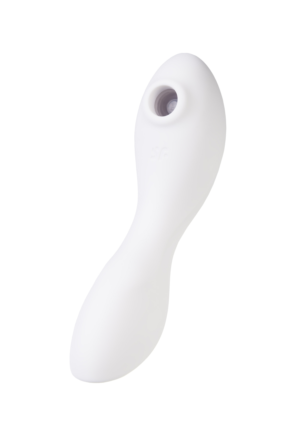 Вакуумный стимулятор клитора с вибрацией Satisfyer Curvy Trinity 5 Connect App, белый, 16,5 см