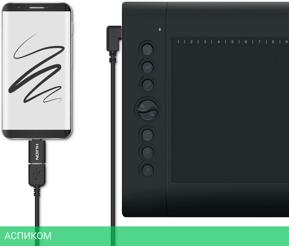 Графический планшет Huion H610 Pro