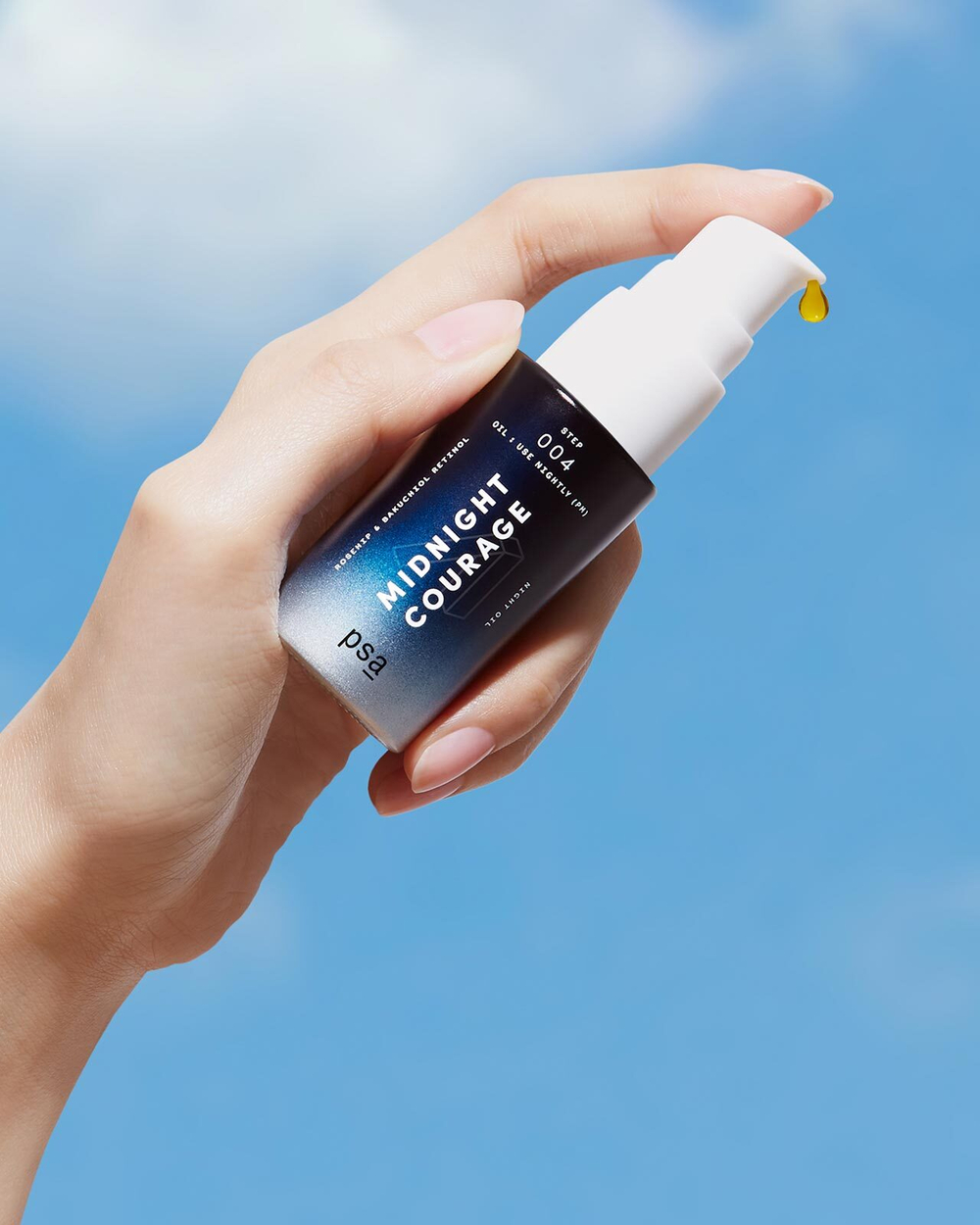 PSA MIDNIGHT COURAGE Rosehip & Bakuchiol Retinol Night Oil ночное масло c ретинолом 15 ml