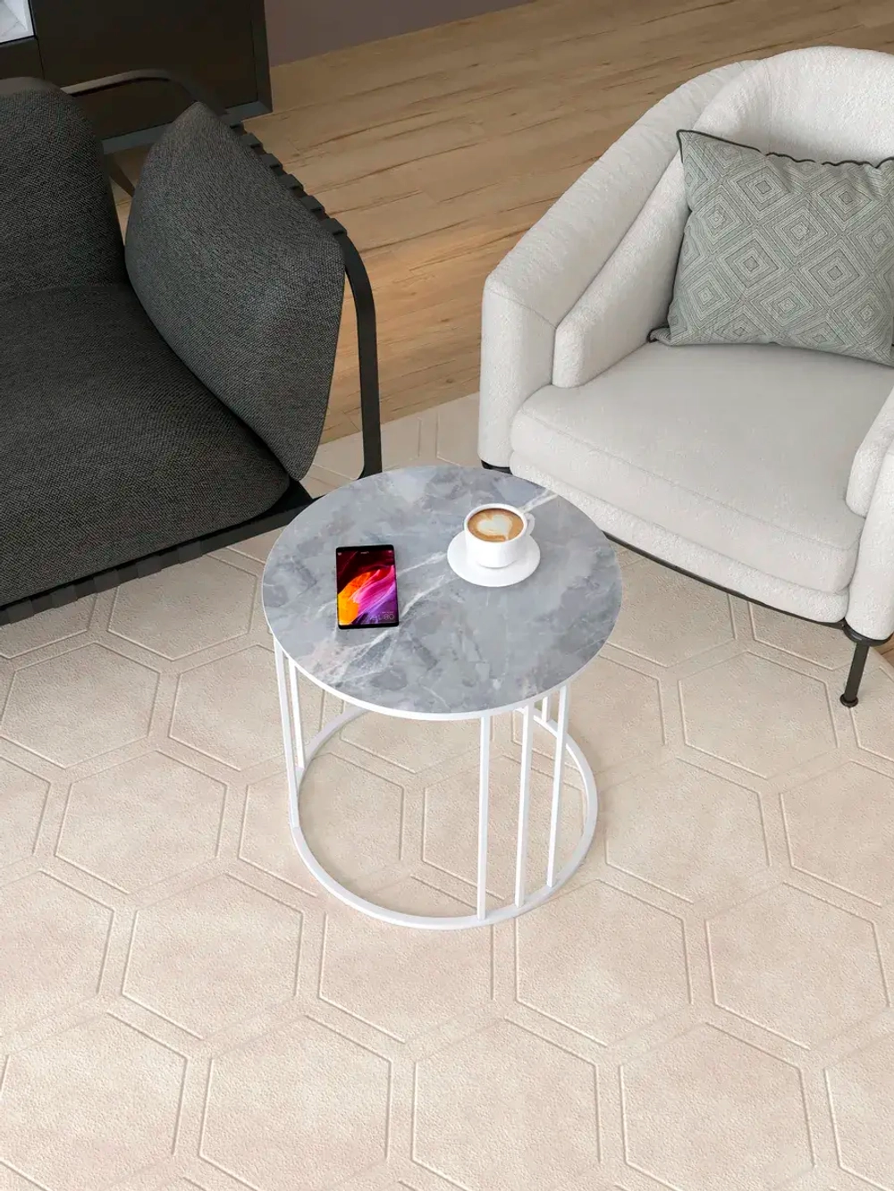 Стол журнальный Трио малый - БС - керамогранит