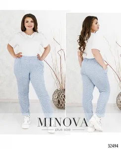 Брюки 1086Б-2-голубой Minova