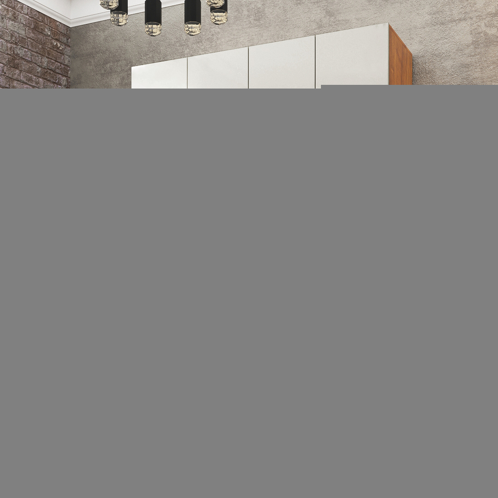 Шкаф Агератум МДФ четырехсекционный с антресолью Лайн флай (0,27) А10029 матовая - Орех Экко 9459  230*60*240