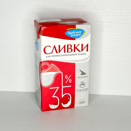 Сливки животные "Чудское Озеро" 35%, 1л/упак