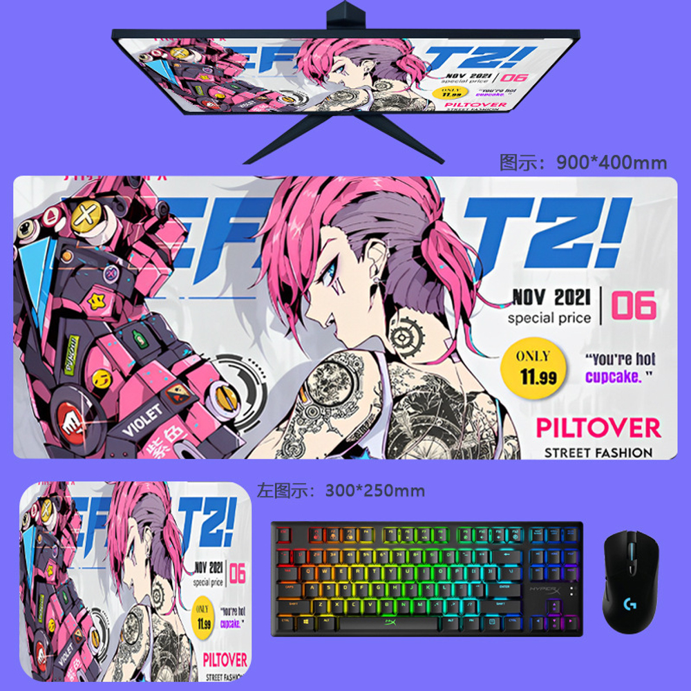 Большой коврик для мыши "Waifu" 90х40 см