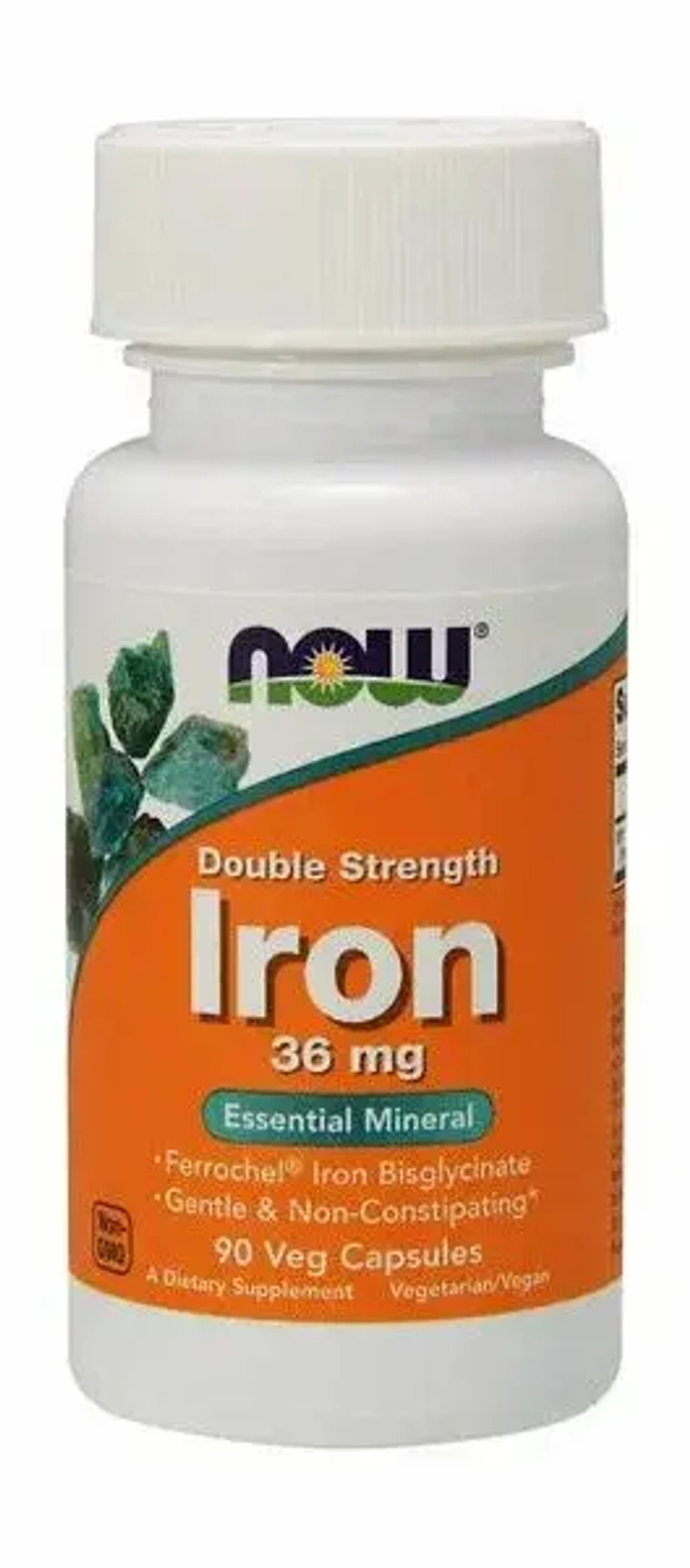 Витамины NOW Iron 36 мг 90 капсул