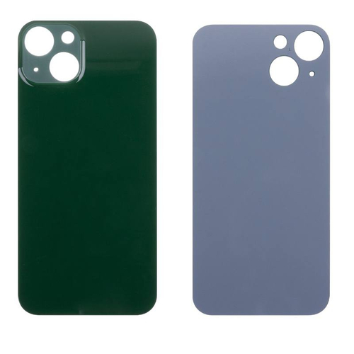 Задняя крышка для Apple iPhone 13 Зеленый (широкий вырез под камеру) - Премиум