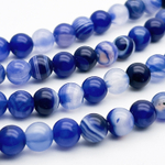 Агат тонированный бусины, цвет темно-синий, диаметр около 8,1-8,3 мм, цена за 22-23 шт (1/2 нити)