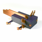 Аксолотль MineCraft стилизованный (из игры Майнкрафт), 3D Печать, 7х5х10см, медно-фиолетовый