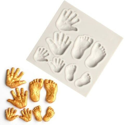Силиконовый молд "Ладошки и следы"