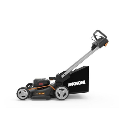 Газонокосилка аккумуляторная WORX WG748E 46 см бесщеточная 40В 4Ач х2 ЗУ 2А х2 коробка