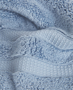 ZARA HOME ПОЛОТЕНЦЕ ИЗ МЯГКОГО ХЛОПКА С ДВОЙНОЙ КАЙМОЙ, СЕРЫЙ/СИНИЙ