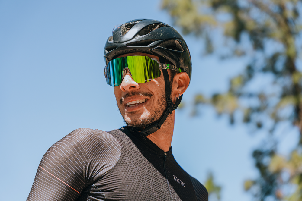 Спортивные очки с диоптриями HILX Savage (L) Shiny Crystal Grey Green / Green Lens