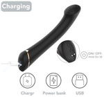 Черны вибратор для G-точки Gwand - 18,7 см.