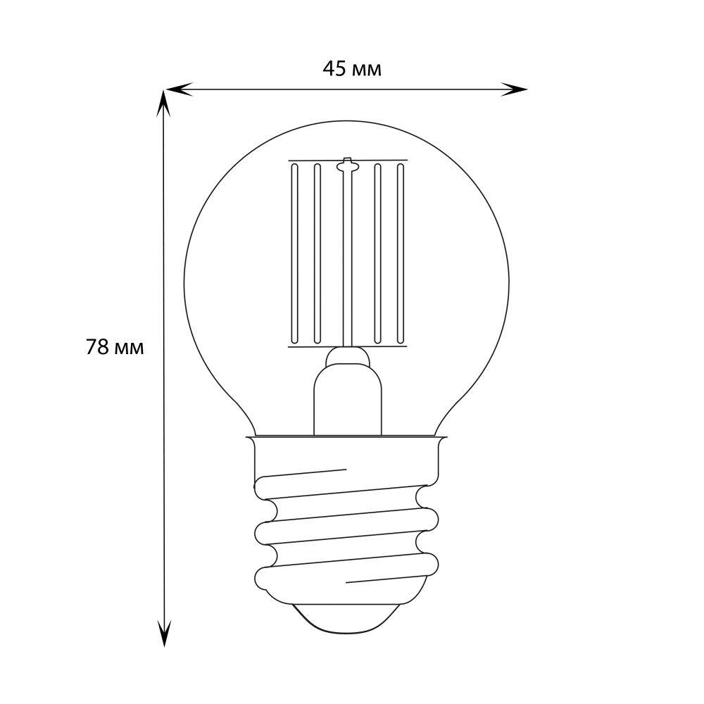 LED-G45-9W-4000K-E27-CL-DIM GLA01TR Лампа светодиодная диммируемая. Форма шар. прозрачная. Серия Air. Белый свет 4000K. Картон. ТМ Uniel.