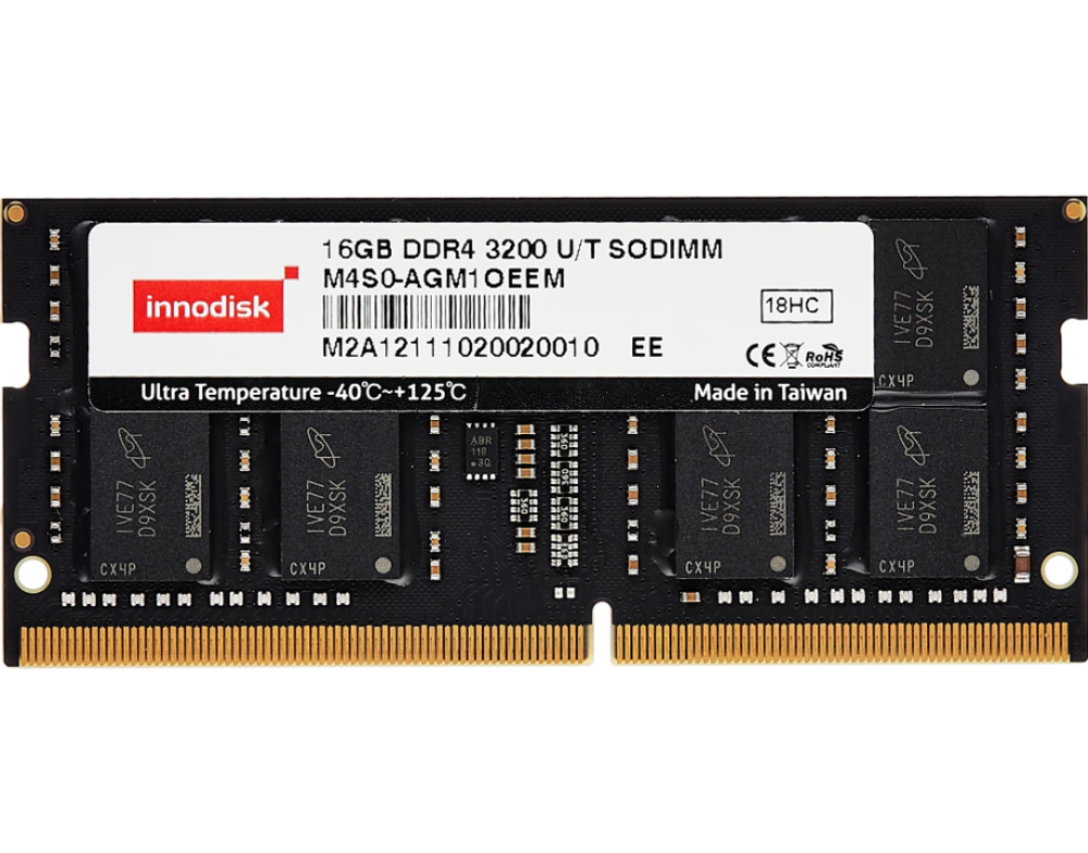 Оперативная память InnoDisk 16 ГБ DDR4 3200 МГц SODIMM M4S0-AGM1OEEM