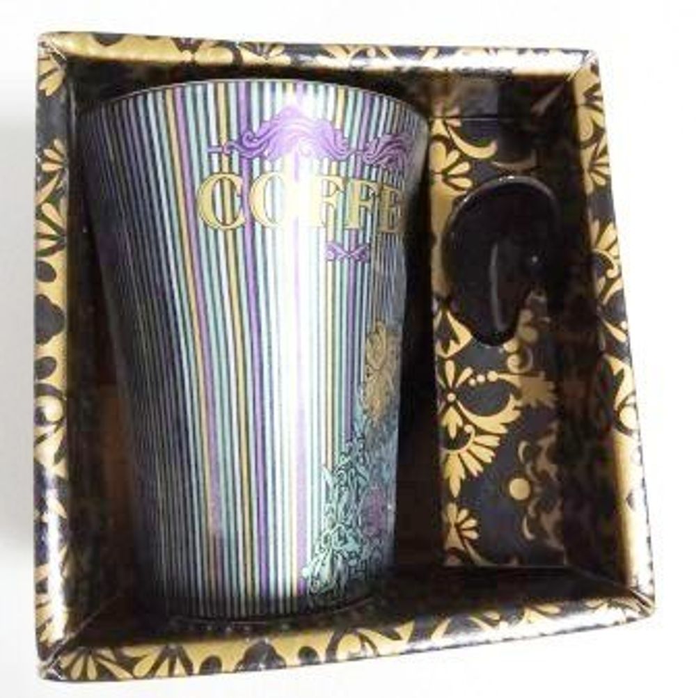 Кружка средняя черная круглая в инд уп. B21