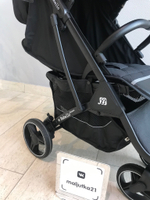 Коляска прогулочная Babalo 2024 Золотая полоска текстиль на черной раме