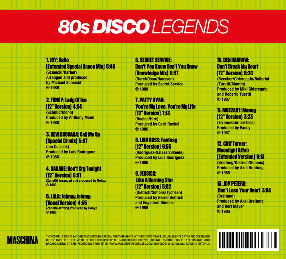 CD: Various Artists — «DanceMaschina: 80s Disco Legends» (2025)