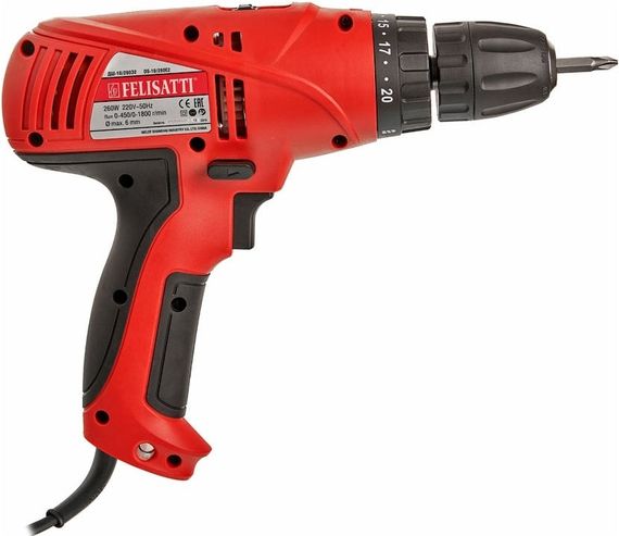 Сетевой шуруповерт Felisatti ДШ-10/260Э2