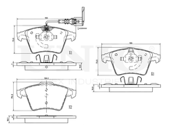 Колодки тормозные диск. передние с датчиком UNIO BRP-20391