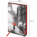 Ежедневник недатированный А5 (138х213 мм) BRAUBERG VISTA под кожу гибкий 136 л. "Paris" (2 штуки в упаковке)