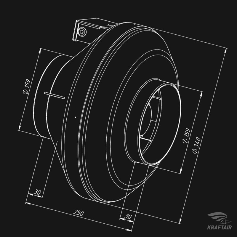 Вентилятор канальный ВКК-160 EC