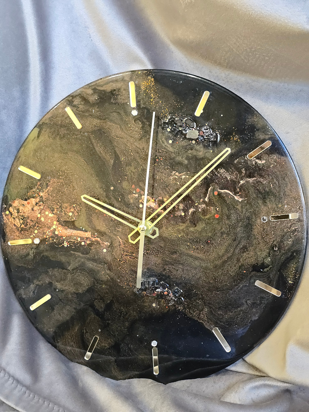 🕒 Часы настенные из эпоксидной смолы 30 см «Космическая бездна»