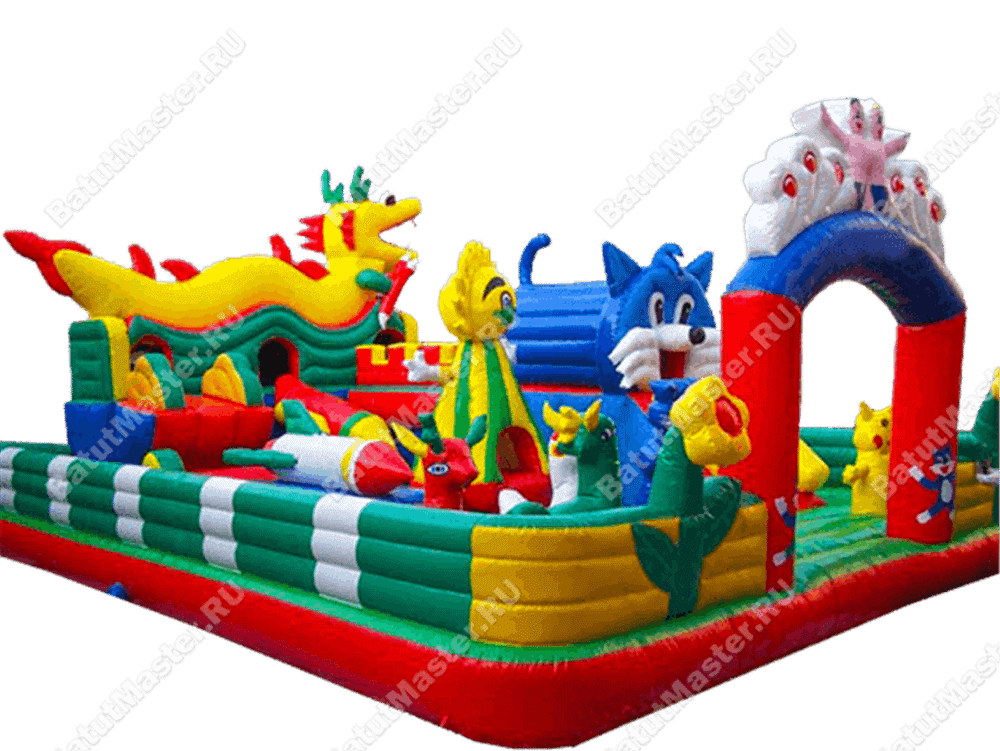 Коммерческий надувной батут "Звериная компашка"