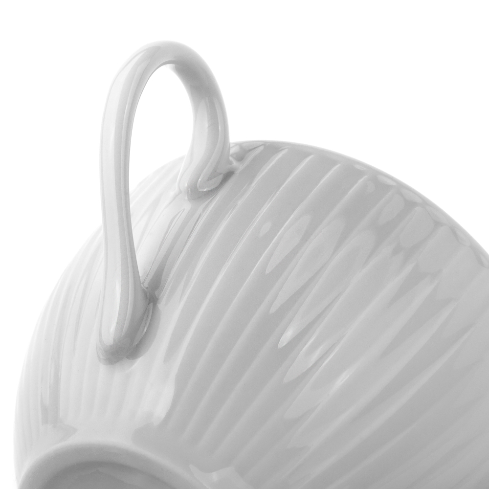 Чашка чайная с блюдцем 290мл Pillivuyt Plisse-Toulouse