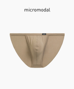 Мужские трусы слипы танга Atlantic, 1 шт. в уп., микромодал, бежевые, MP-1587