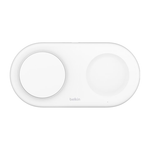 Зарядная станция MagSafe Belkin BoostCharge Pro для iPhone и AirPods (Qi2) (WIZ021) Беспроводная зарядка: Qi 15 Вт, Qi 5 Вт. Проводная зарядка: USB-C (5 Вт). Сертификация Qi2. Есть LED-индикация