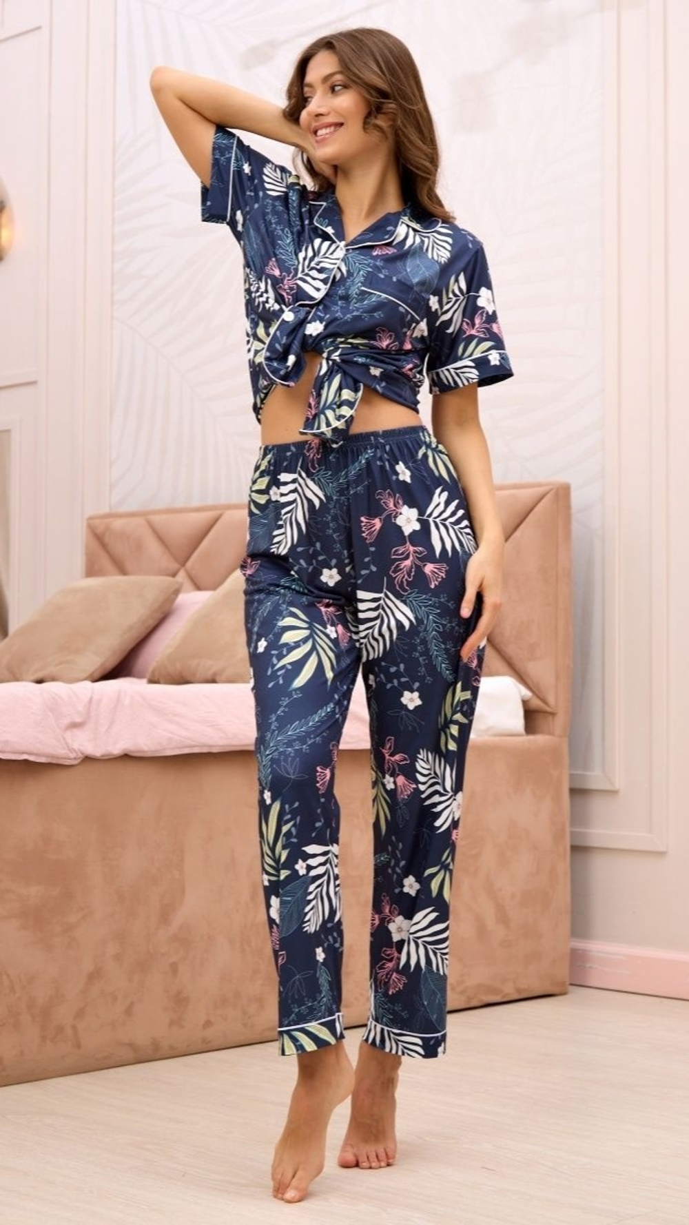 Пижама штаны и рубашка к/р 2522