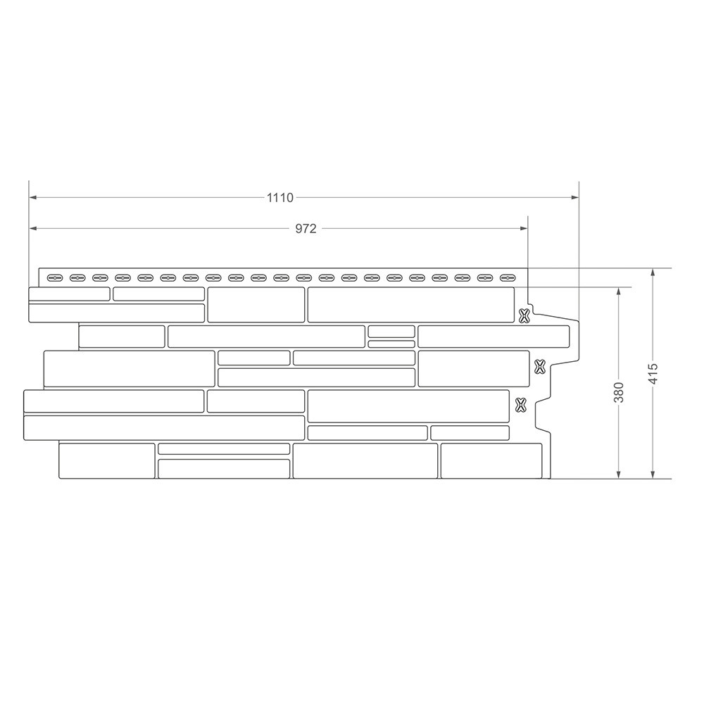 Панель фасадная Grand Line Classic Скала бежевая 1110х410 мм