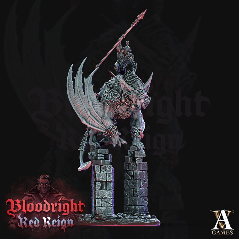 Grand Alliance Death Soulblight Gravelords Vampire Counts Terrorgheist Всадник на терроргейсте миниатюра для dnd, днд, pathfinder, фентези, Настольная игра, НРИ, Варгейм, РПГ