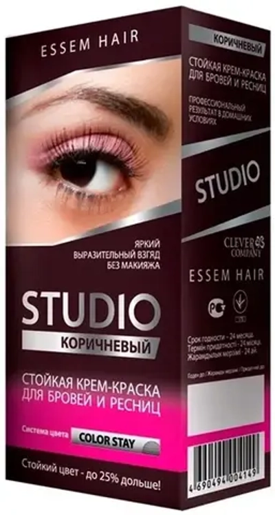 Краска для бровей и ресниц STUDIO Коричневый 30 мл