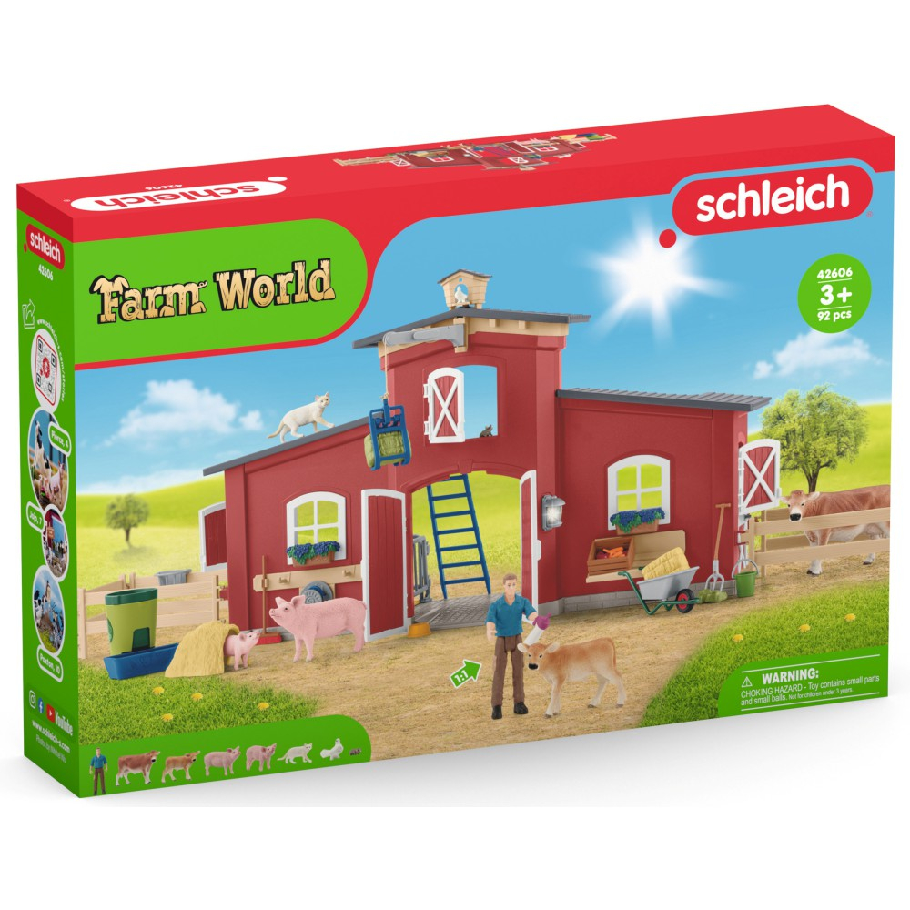Schleich S 42606 — Большая красная ферма с животными — фото 1