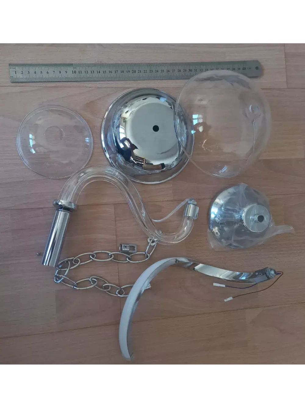 Люстра подвесная 6 свечей со светодиодной подсветкой