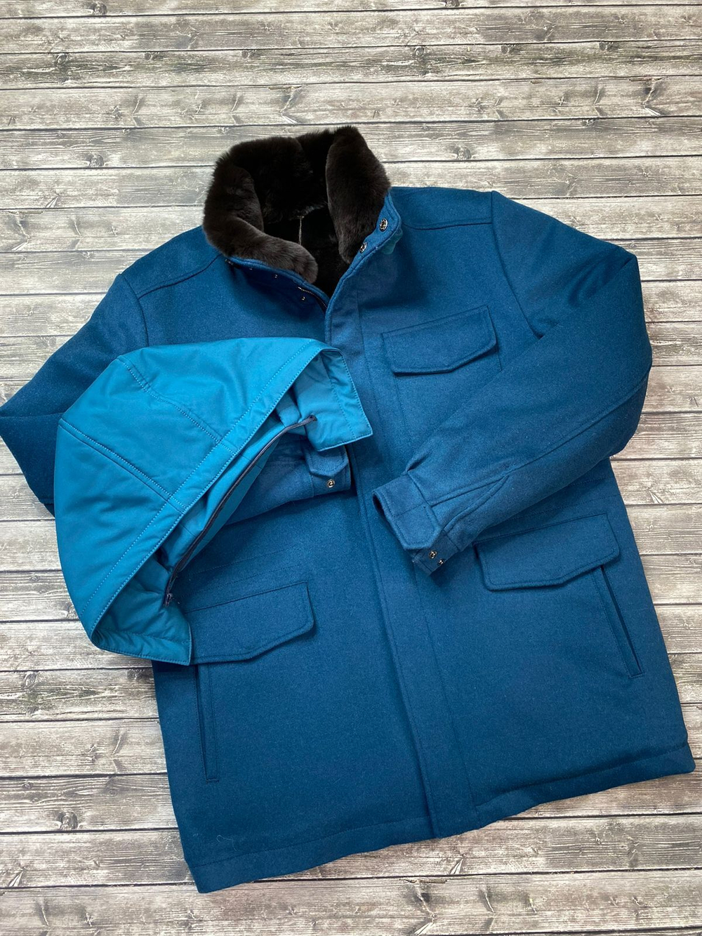 Кашемировое пальто Loro Piana с мехом