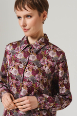 23107 Блузка женская (бордовый принт)