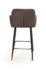 Стул полубарный Robert, бархат антрацит 14