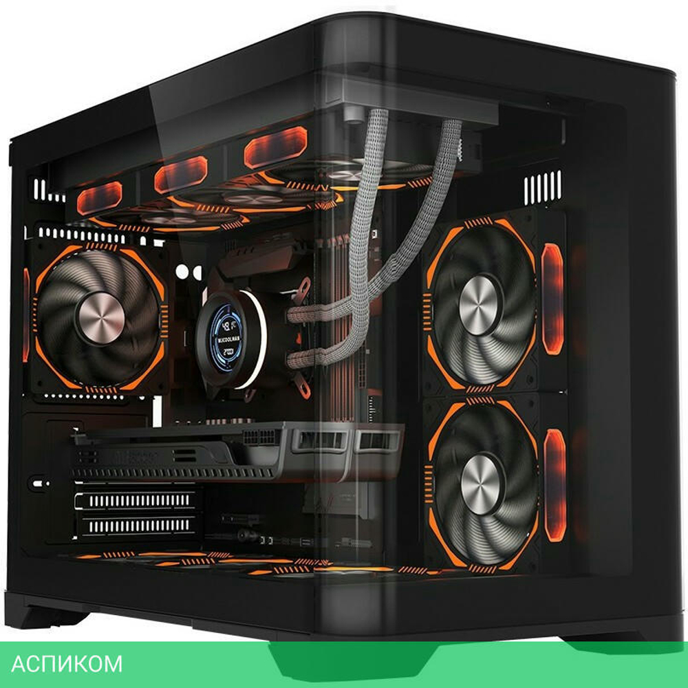 Корпус 1stPlayer UV6 без БП Black (UV6-BK-2FC7R-1FC7)