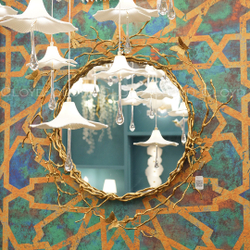 Зеркало Cloyd ZULU Mirror / Ø80 см - латунь (арт.50059)