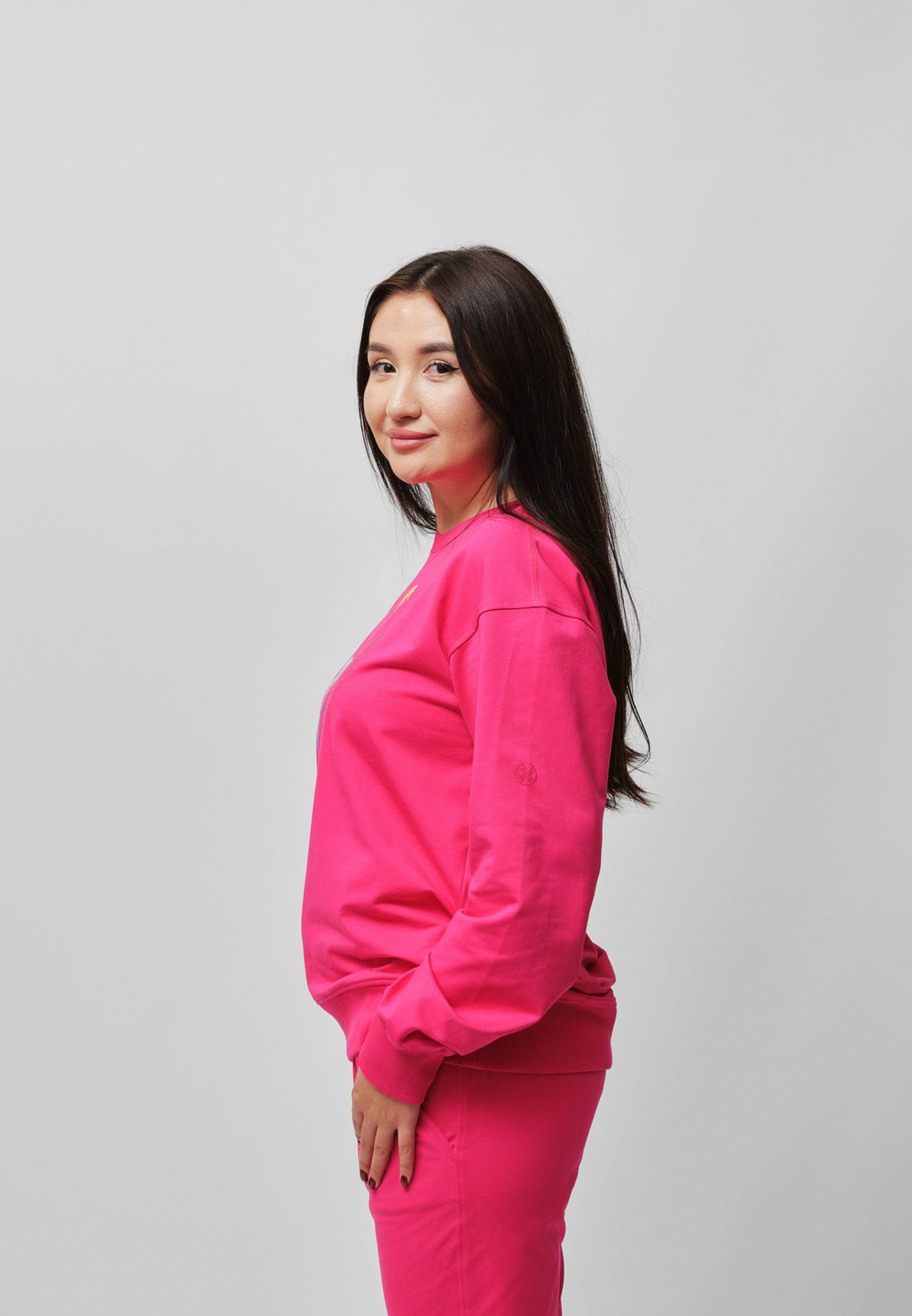 Свитшот QARLYGASH&QYZGALDAQ RASPBERRY PINK (ONLINE ONLY)