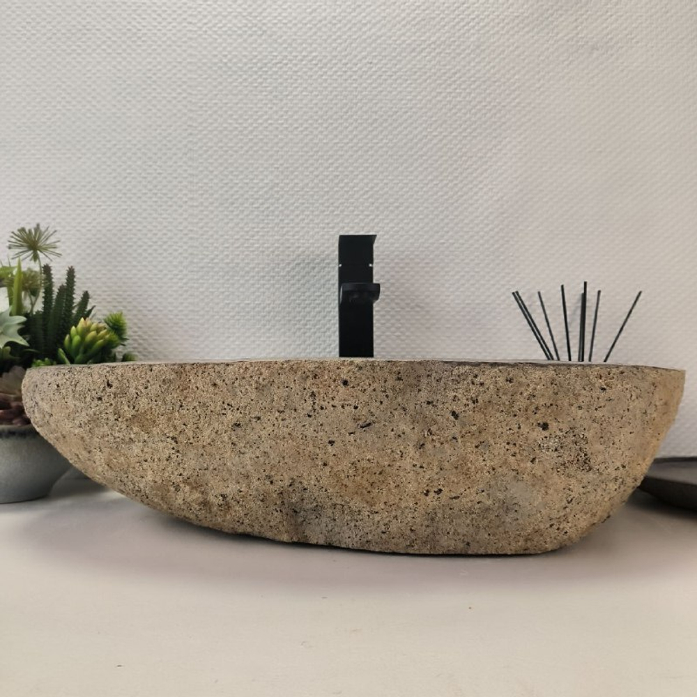 Раковина из речного камня RS-63633 (60*36*15) 0124