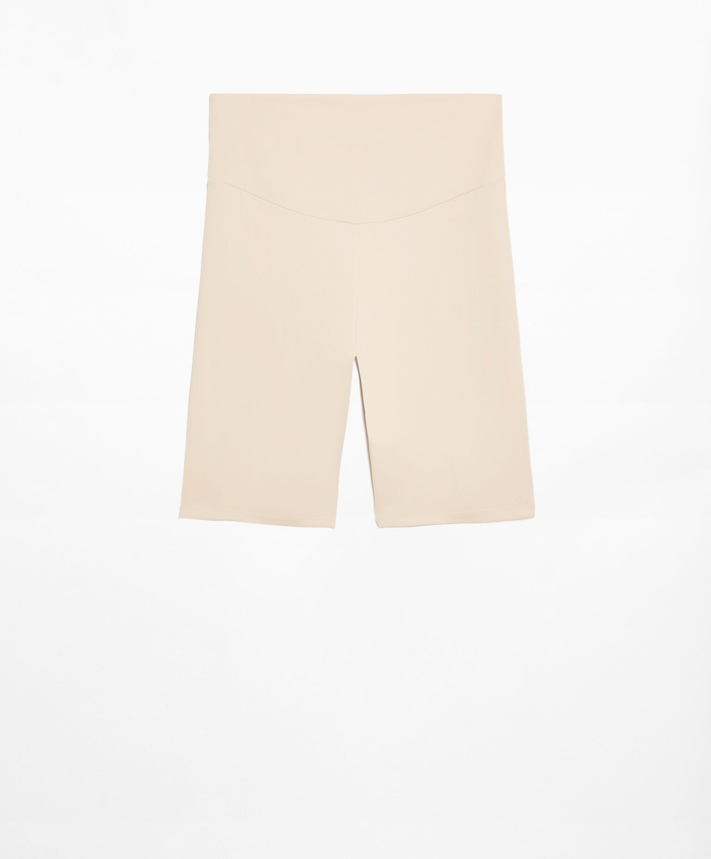 OYSHO Легинсы-велосипедки Comfortlux с высокой посадкой длиной 20 см, светлый экрю