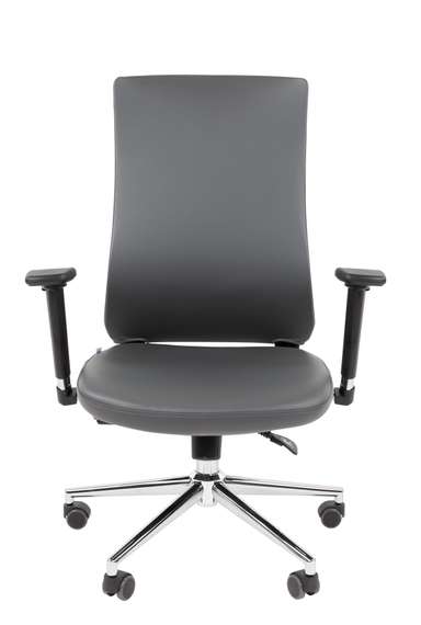 Офисное кресло Chairman 500LUX Россия экокожа cерый БП